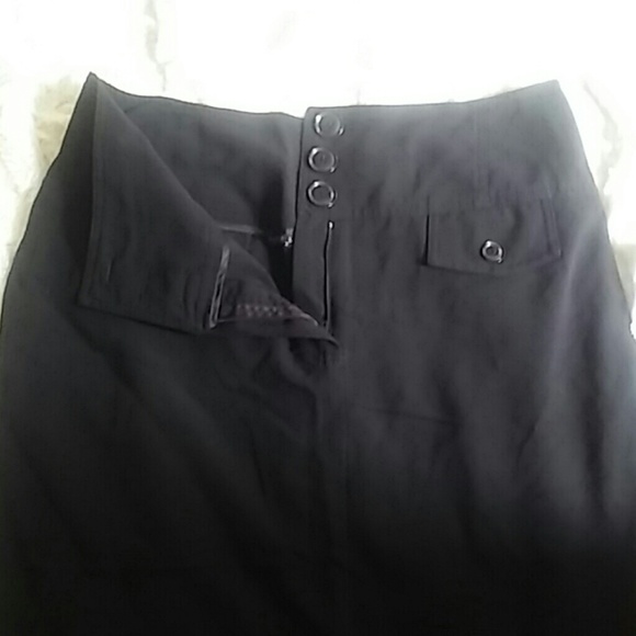 Larry Levine Stretch Casual Dress Skirt - Picture 3 of 5